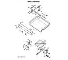 GE JGBS14GES1 panel manifold & burner box diagram
