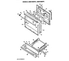 GE JGBS16GEP4 door & broiler assembly diagram
