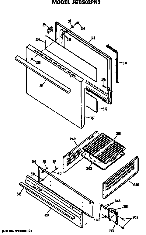 Door & broiler assembly