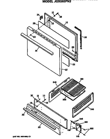 Door & broiler assembly