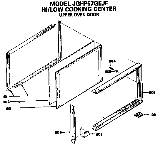 Upper oven door