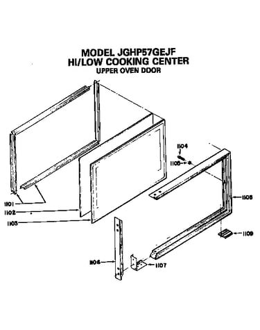 Upper oven door