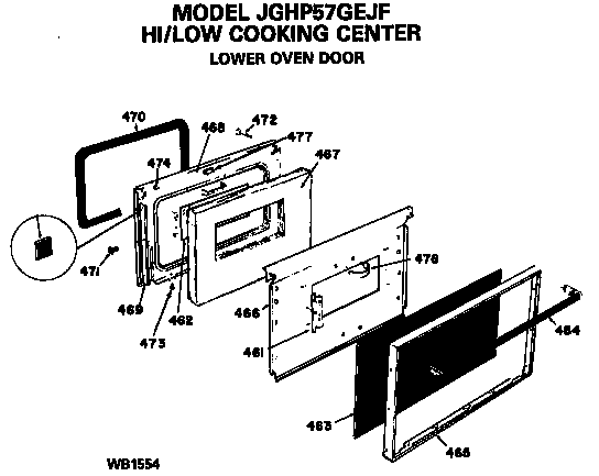 Lower oven door