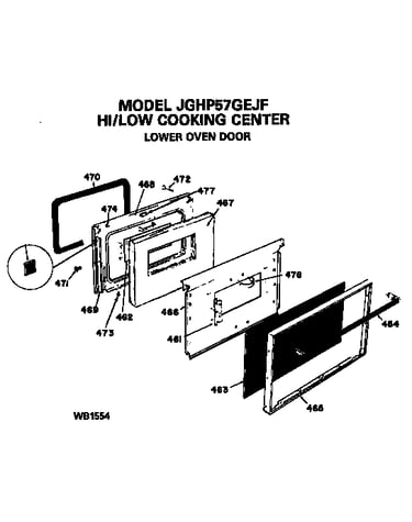 Lower oven door