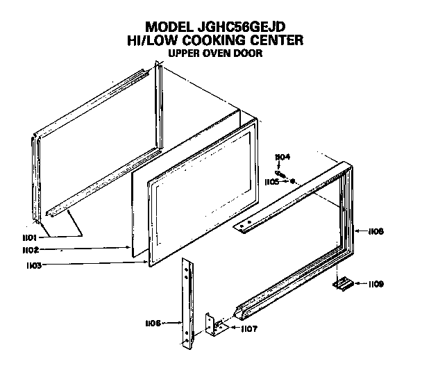 Upper oven door