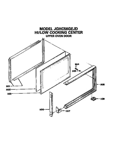 Upper oven door