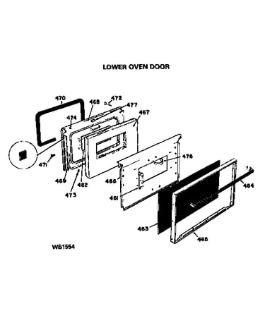 Lower oven door
