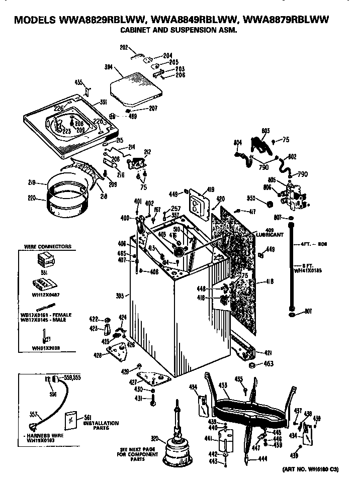 Cabinet and suspension