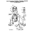 GE WWA8850RBLAA tub, basket and agitator diagram