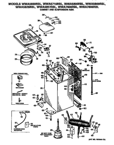 Cabinet and suspension