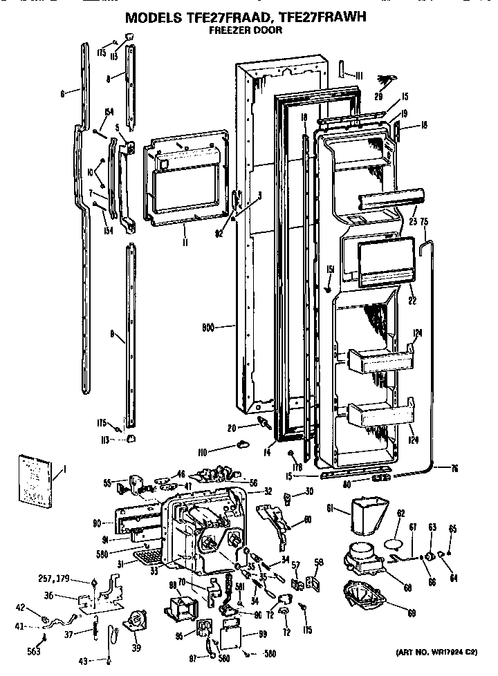 Freezer door