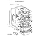 GE TFEW24RRAWH fresh food shelves diagram