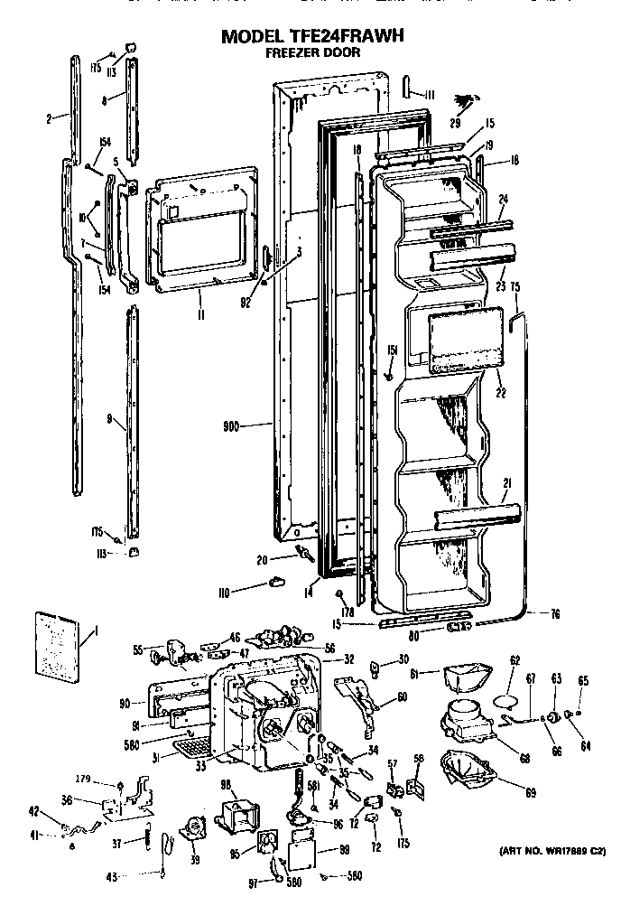 Freezer door