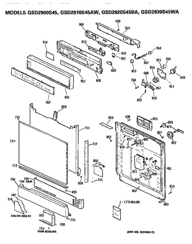 Front/control panel
