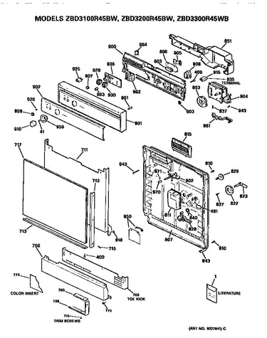 Front/control panel