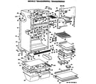 GE TBHA25ZRDRAD cabinet parts diagram