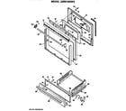 GE JGBS16GEP3 door and broiler assembly diagram
