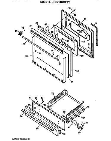 Door and broiler assembly