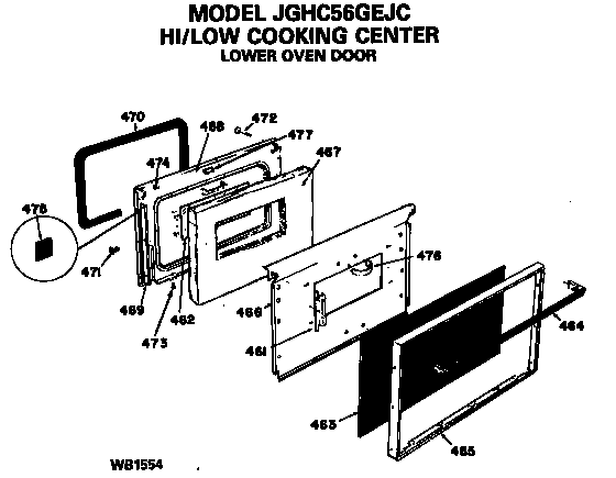 Lower oven door