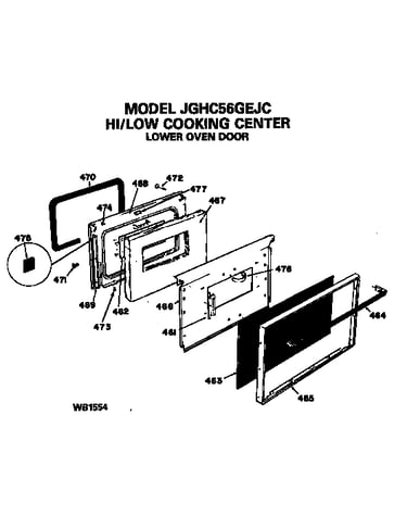 Lower oven door