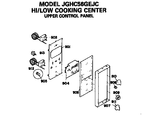 Upper control panel