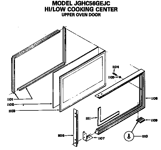 Upper oven door