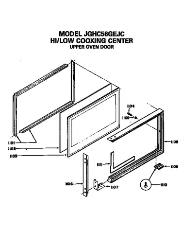 Upper oven door
