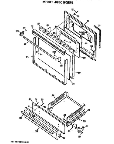 Door and broiler assembly
