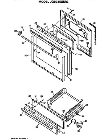 Door and broiler assembly