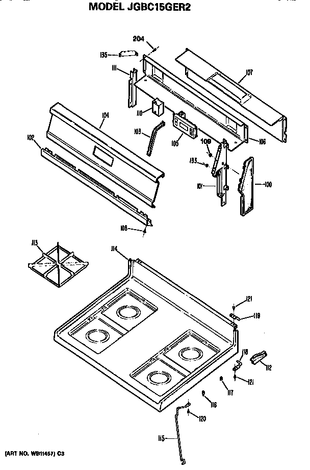 Cooktop and backsplash