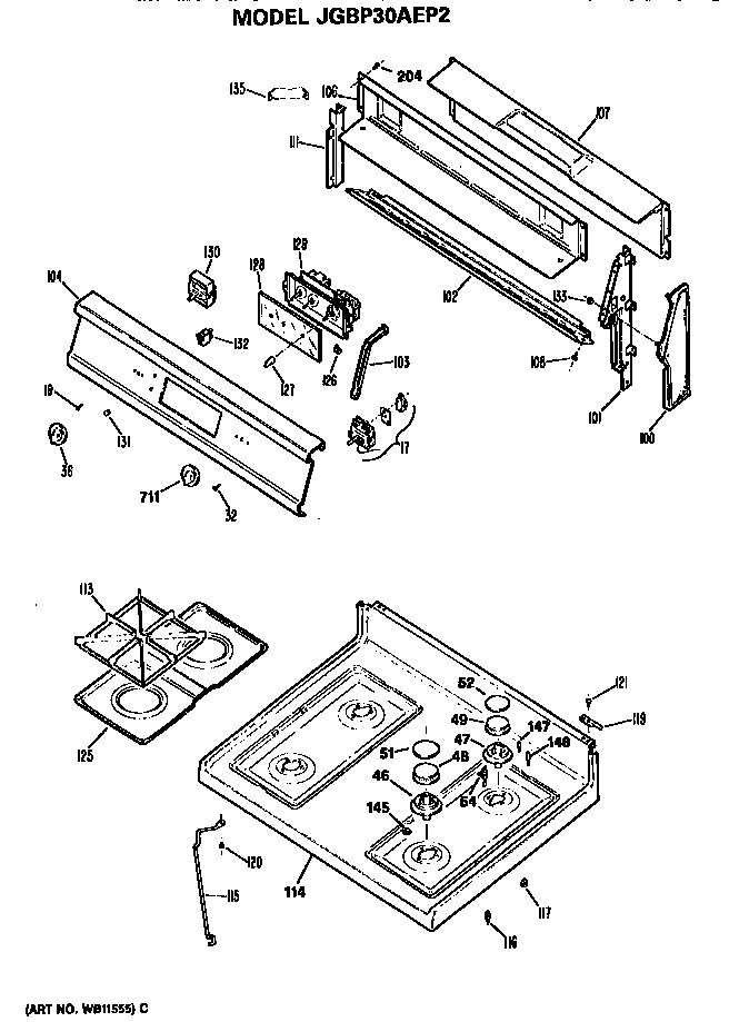 CONTROL AND COOKTOP