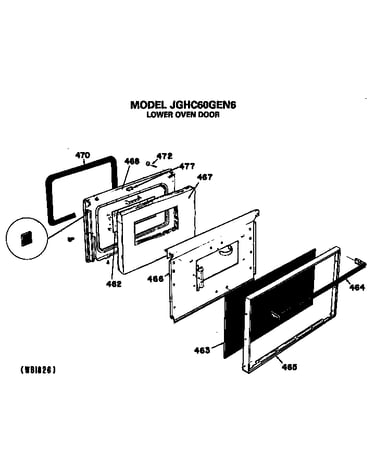 Lower oven door