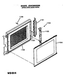 Upper oven door parts