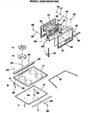Door and cooktop assembly
