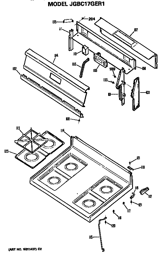 Cooktop and backsplash
