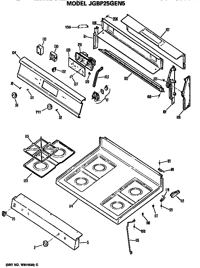 Cooktop and backsplash