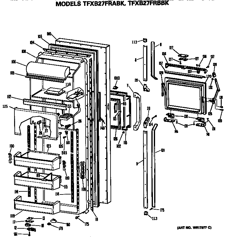 Refrigerator door