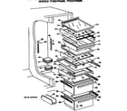 GE TFXB27FRABK refrigerator shelves diagram