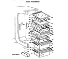 GE TFHA24RRAAD refrigerator shelves diagram