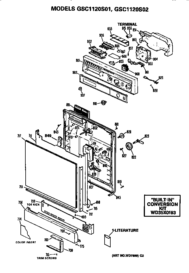 Front/control panel
