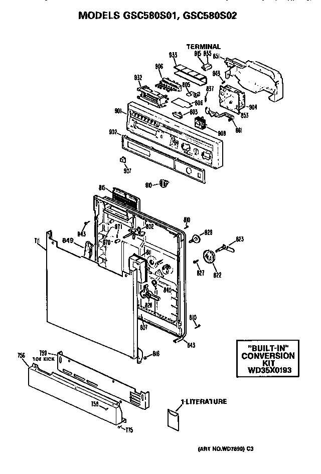 Front/control panel