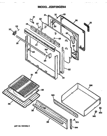 Door and broiler assembly