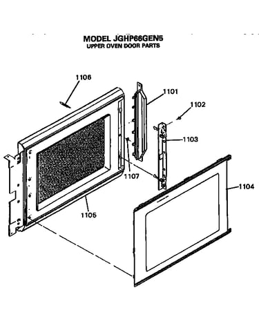 Upper oven door