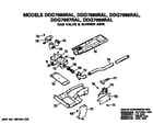 GE DDG7986RAL gas valve and burner diagram