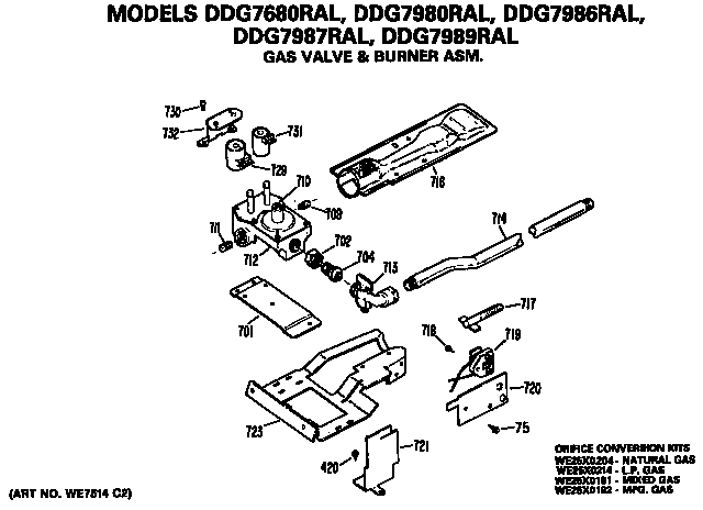 Gas valve and burner