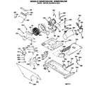 GE WSM2780LDW dryer- motor, blower and belt diagram