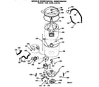 GE WSM2700LDW washer- tubs,hoses and motor diagram
