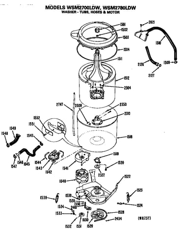 Washer- tubs,hoses and motor