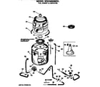 GE WWA8608MXL tub, basket and agitator diagram