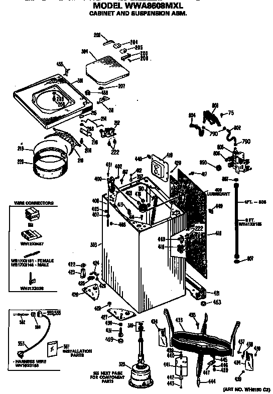Cabinet and suspension